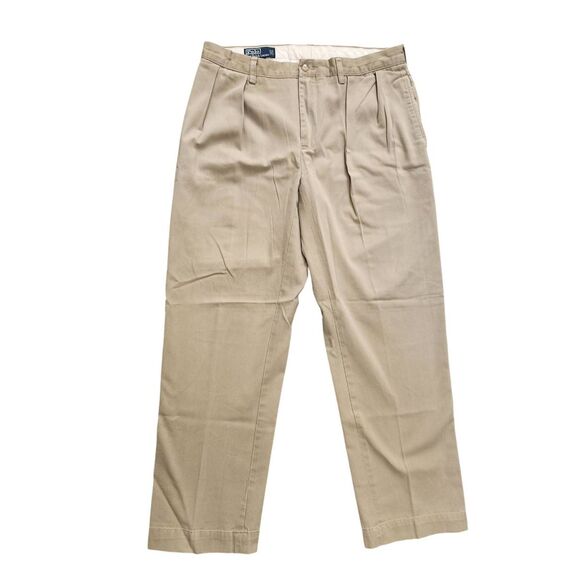 Polo by Ralph Lauren Other - Polo Ralph Lauren Khaki pants Pleated tan Men's 34x29* Measured Pony Logo Ethan